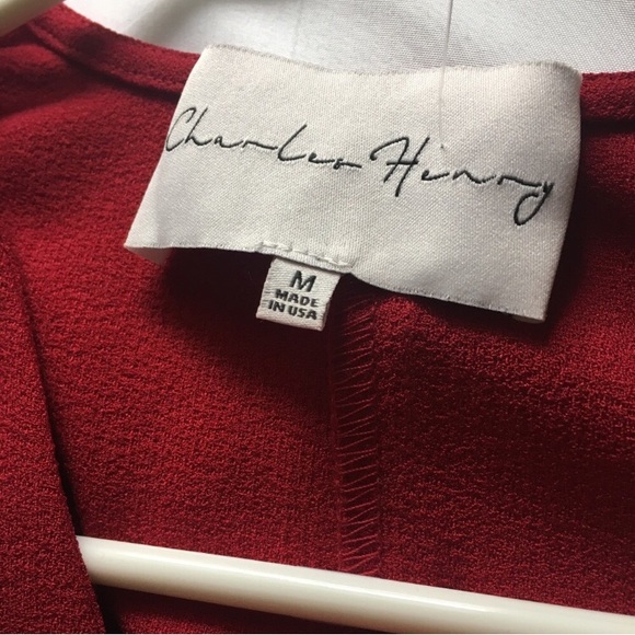 NWOT Charles Henry Red Dress - Picture 2 of 5